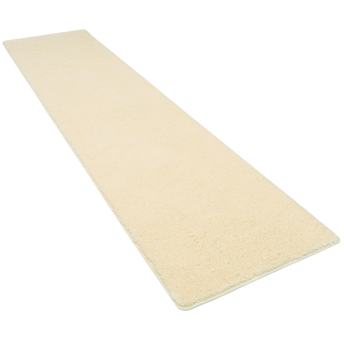 HOCHFLOR SHAGGY LÄUFER TEPPICH PALACE - Creme, Textil (80/160cm) - Snapstyle
