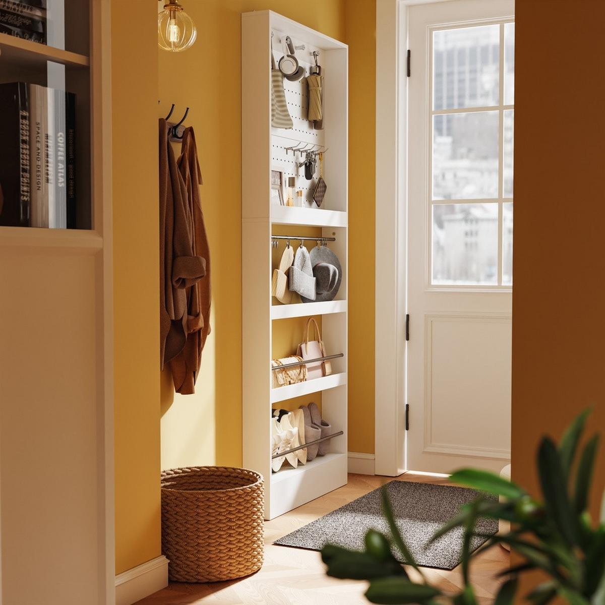 WANDGARDEROBE mit Schuhregal FHK39-W - Ahornfarben, Fell (70/190/12cm) - SoBuy