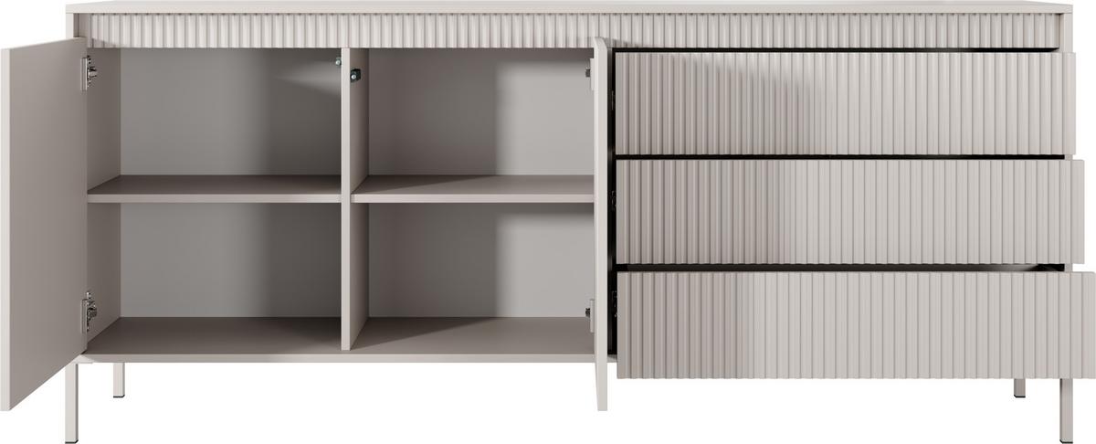 SIDEBOARD Cindy Beige 187/81/40 cm - Beige/Braun, Holzwerkstoff/Metall (187.1/81.4/39.5cm) - WFL GROUP
