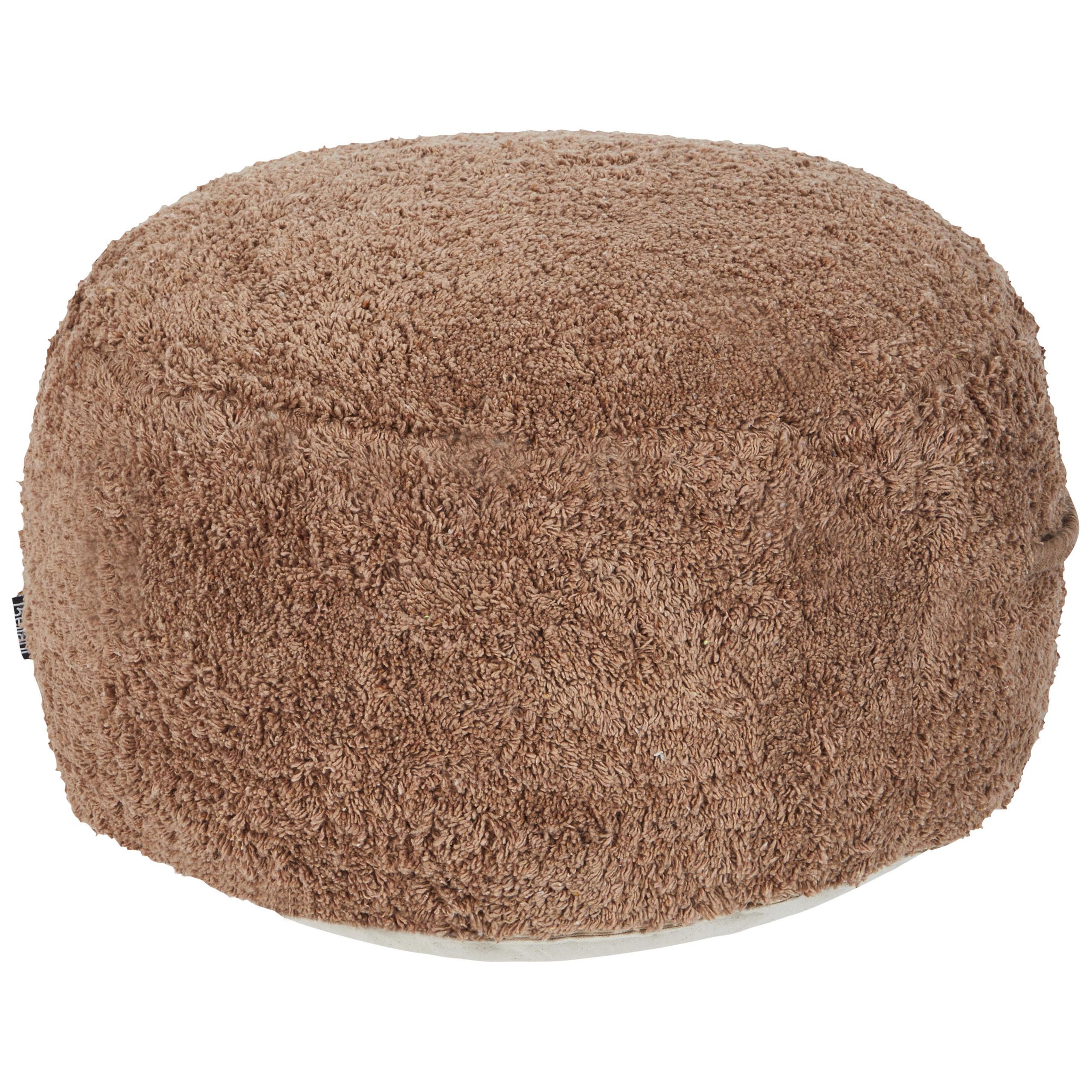 POUF Baumwolle Braun Kandhkot - Braun, Kunststoff (50/35/50cm) - Beliani