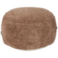 POUF Baumwolle Braun Kandhkot - Braun, Kunststoff (50/35/50cm) - Beliani