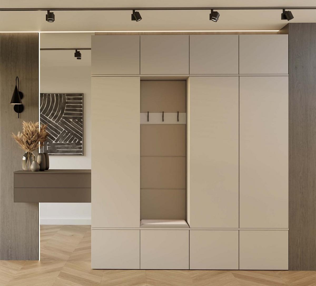 GARDEROBENSCHRANK modern, Schrank Set Kleiderschrank - Schuhschrank Kaschmir 200/238/35 - Kaschmir, Holzwerkstoff (200/238/35cm) - RAUMHIRSCH FURNITURE