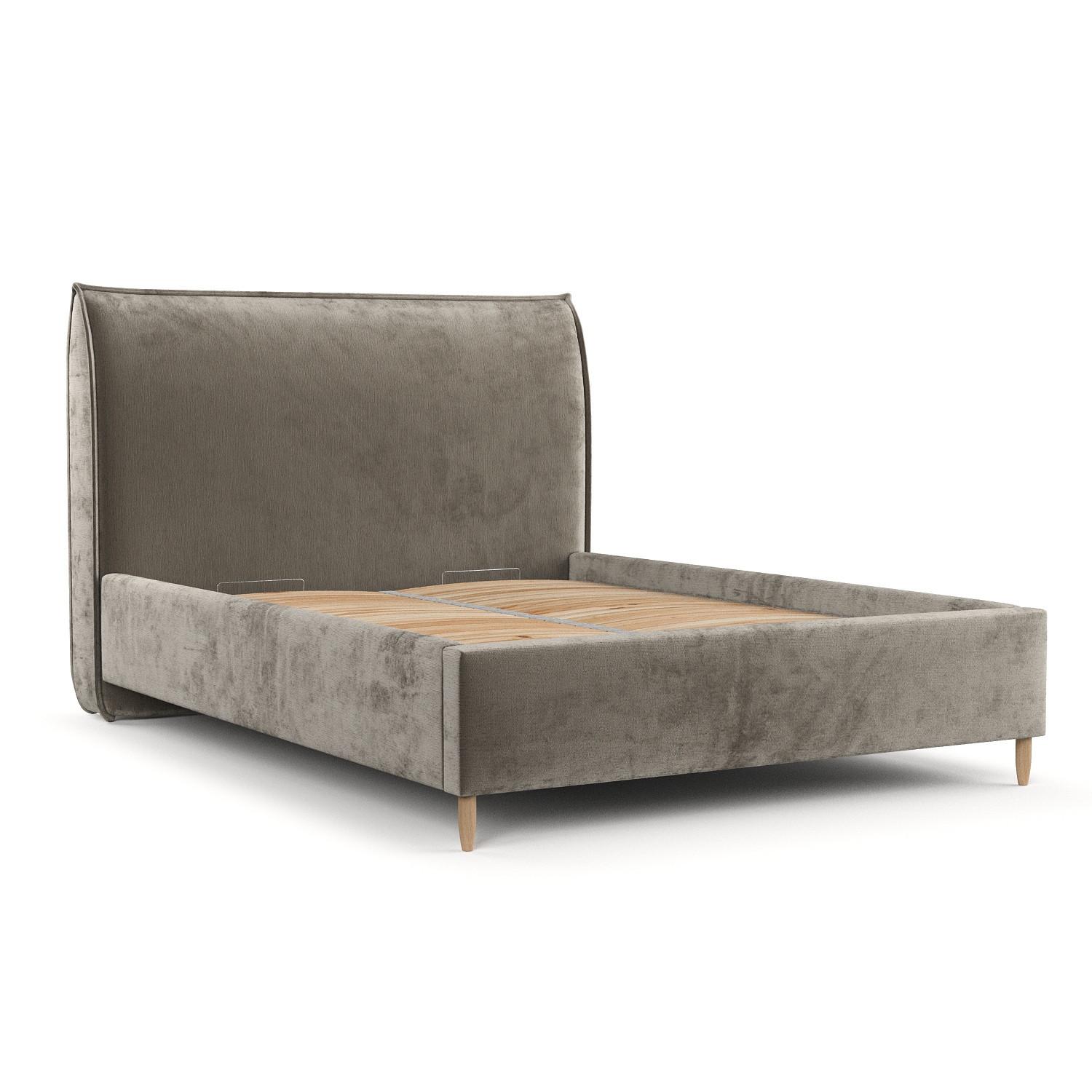 POLSTERBETT Mira 180/200 cm Beige im Lotta Stoff - Beige/Naturfarben, Holz/Holzwerkstoff (180/200cm) - AltaBeds