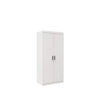 DREHTÜRENSCHRANK ELENORA 89,7/190,5/53cm 2-türig Weiß - Weiß, Holzwerkstoff (89.7/190.5/53cm) - MASSENO