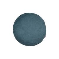 KISSENHÜLLE Rund FarbTon Chenille-Haptik nordlicht-blau 50 cm Ø - Blau, Textil (50/50cm) - beties Heimtextil