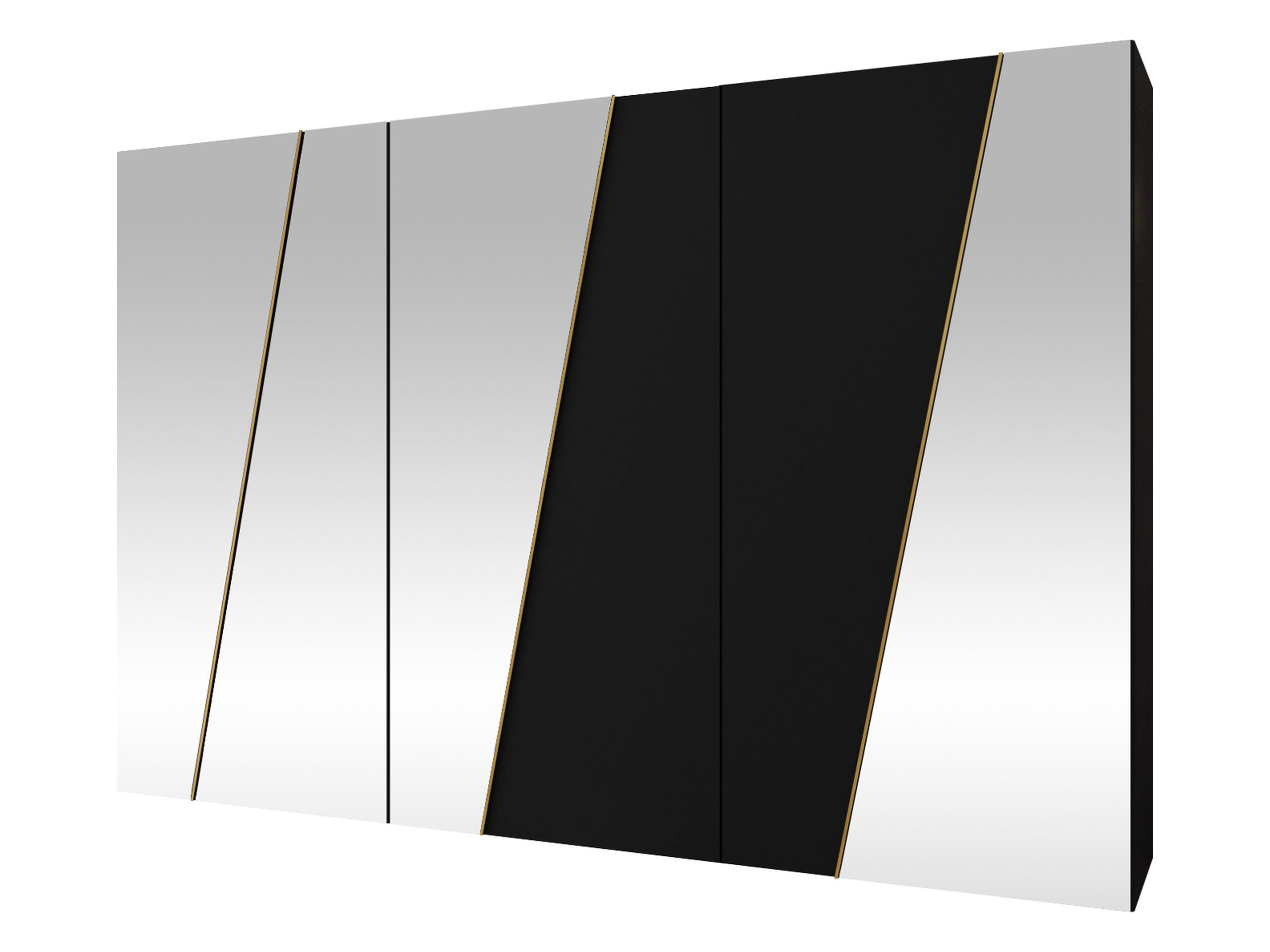 DREHTÜRENSCHRANK Zen 4L 300 cm - Goldfarben/Schwarz, Holzwerkstoff/Kunststoff (300/202/50cm) - MIRJAN24
