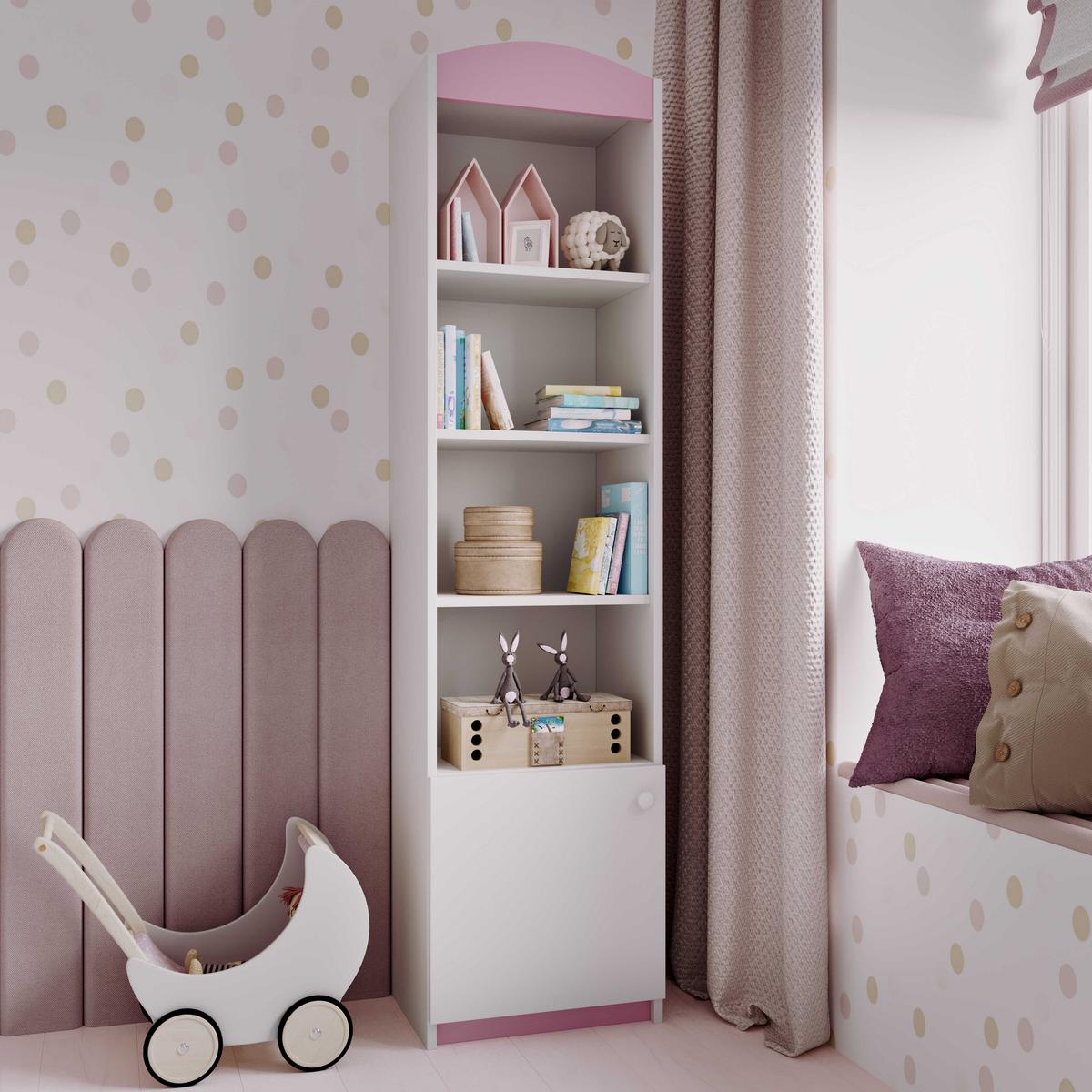 KINDERREGAL I Babydreams Hellrosa 46\180\36 - Hellrosa, Holzwerkstoff/Kunststoff (46/180/36cm) - RAUMHIRSCH FURNITURE