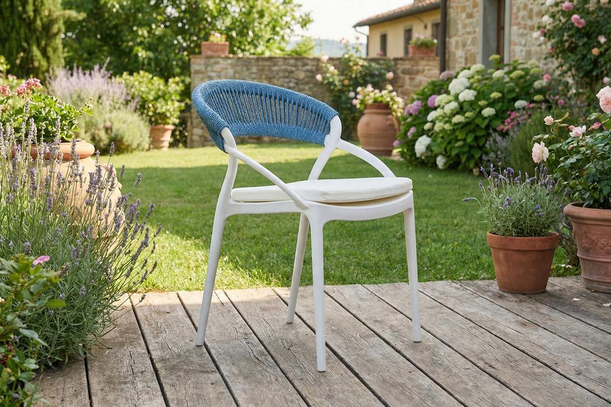GARTENSTUHL KISO Blau Kunststoff Stapelbar (1er-Set) - Dunkelblau, Kunststoff (54/79/58cm) - KAWOLA