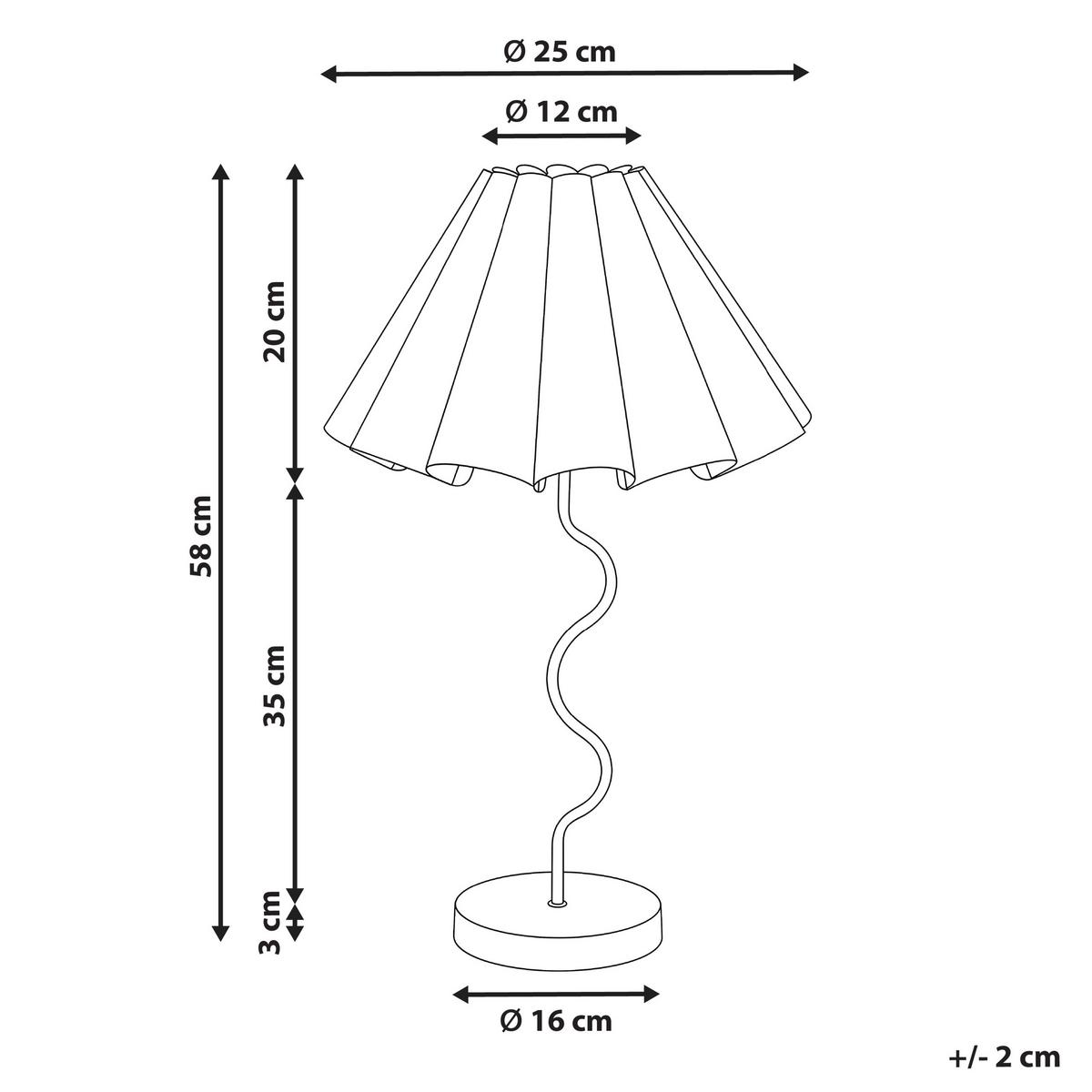 TISCHLAMPE Rosa Masumu - Pink, Metall (25/25/58cm) - Beliani