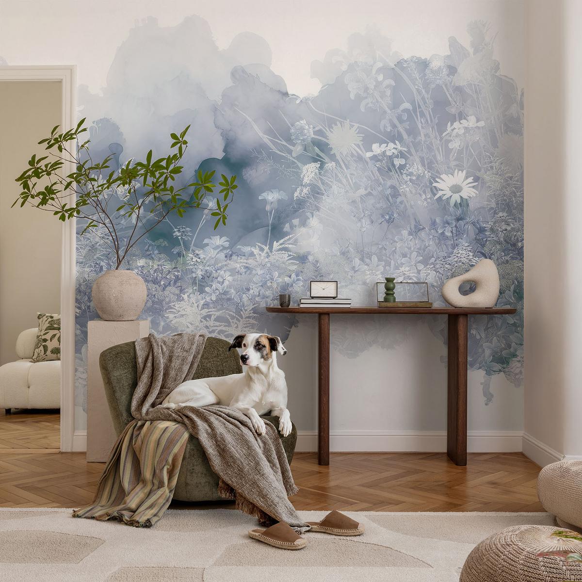 FOTOTAPETE 312x219 cm - Blumenwiese - Gelb, Textil (312/219cm) - Wallfluent
