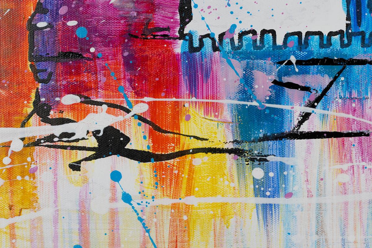 ACRYLBILD HANDGEMALT 120/60 cm - Grau, Holz/Textil (120/60cm) - KUNSTLOFT