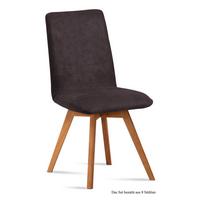 ESSZIMMERSTUHL (8er-Set) Dilga 47x92x60 Schwarz/Espresso - Eichefarben/Dunkelbraun, Kunststoff (60/92/47cm) - 58aufmkessel
