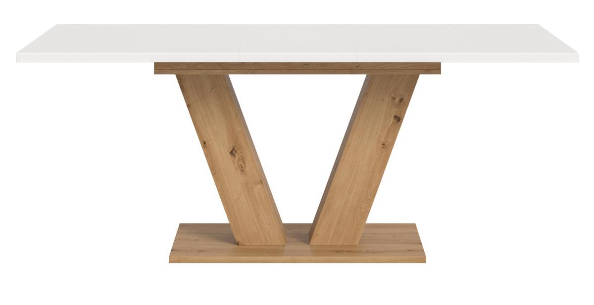 ESSTISCH weiß, Eiche Artisan, Küchentisch ausziehbar 150 - 190 cm - Weiß/Eiche Artisan, Holzwerkstoff/Metall (150/90/76cm) - Inn.Furn