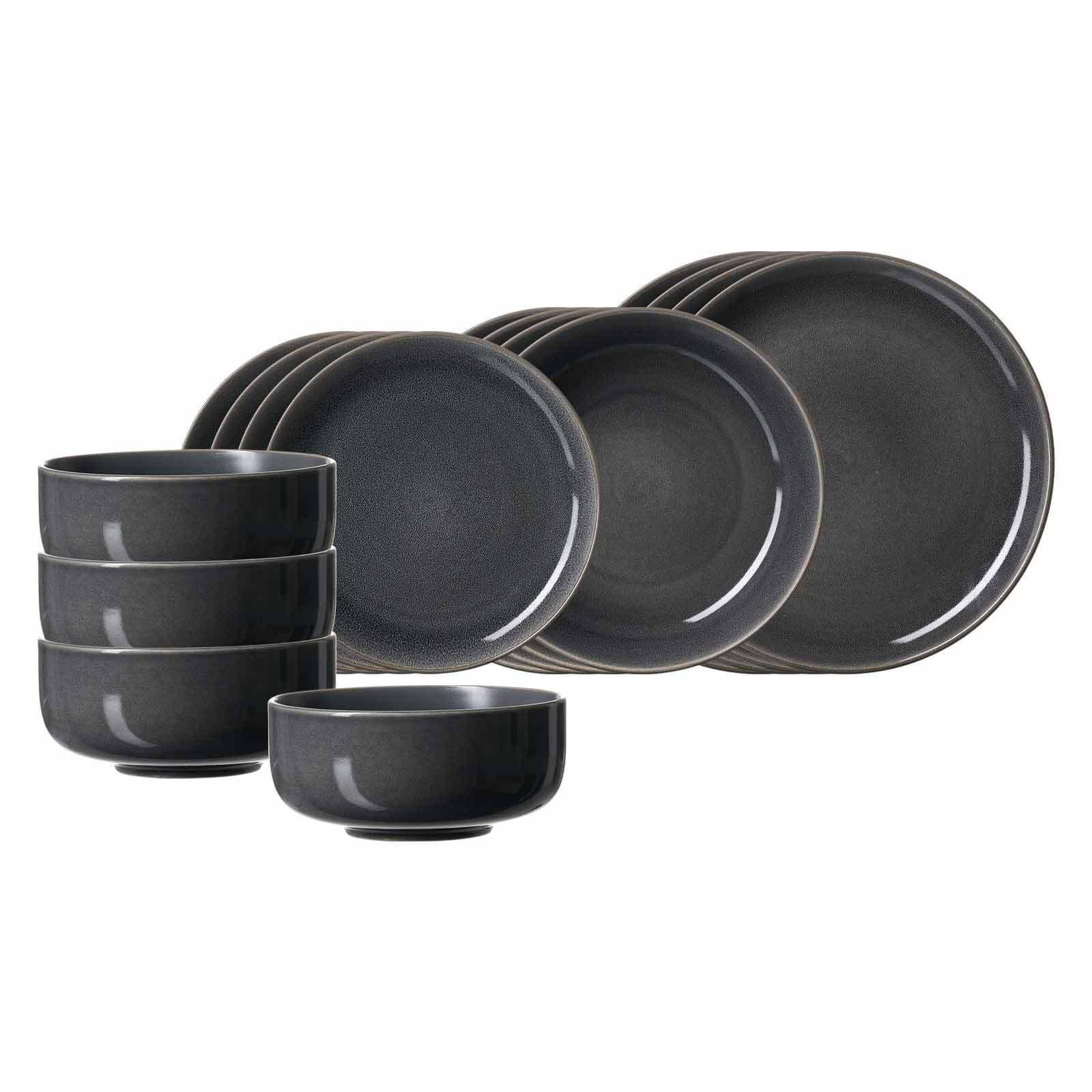 EINSTEIGER-SET Toledo grau 16-tlg. - Grau, Keramik (2/2/2cm) - Ritzenhoff Breker