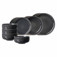 EINSTEIGER-SET Toledo grau 16-tlg. - Grau, Keramik (2/2/2cm) - Ritzenhoff Breker