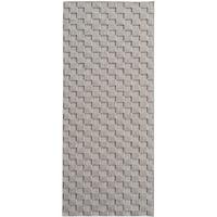 TEPPICH Flachgewebe LANGAU in Silber, mit Schachbrettmuster, 80 x 250 cm - Silberfarben, Textil (80/250cm) - KADIMA DESIGN