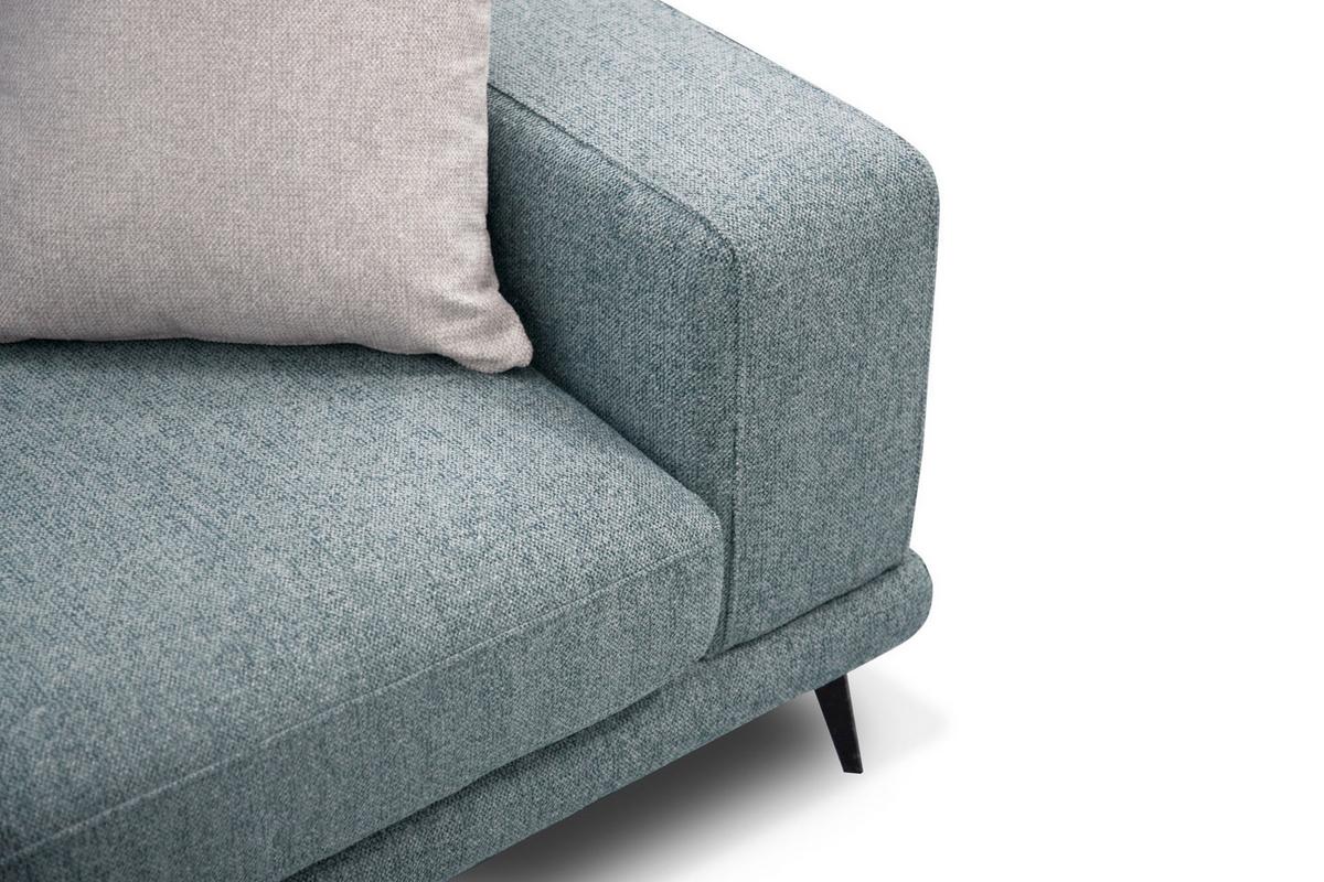 ECKSOFA MEDIOLANE 5-Sitzer, mintgrün - Mintgrün, Holzwerkstoff/Textil (158/282cm) - Wozimo