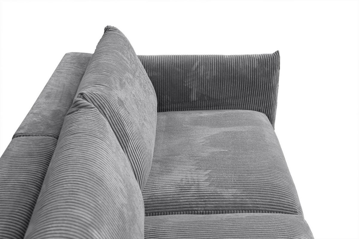 SOFA TAUER 3-Sitzer, hellgrau - Hellgrau/Schwarz, Holzwerkstoff/Kunststoff (112/84/206cm) - Wozimo