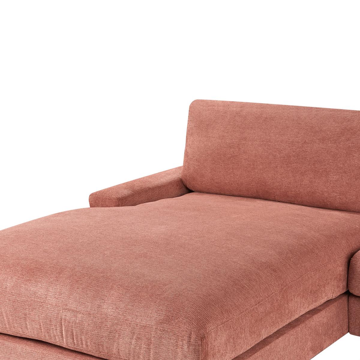 ECKSOFA 3-Sitzer Stoff Rot rechtsseitig Maloy - Rot, Textil (272/189cm) - Beliani