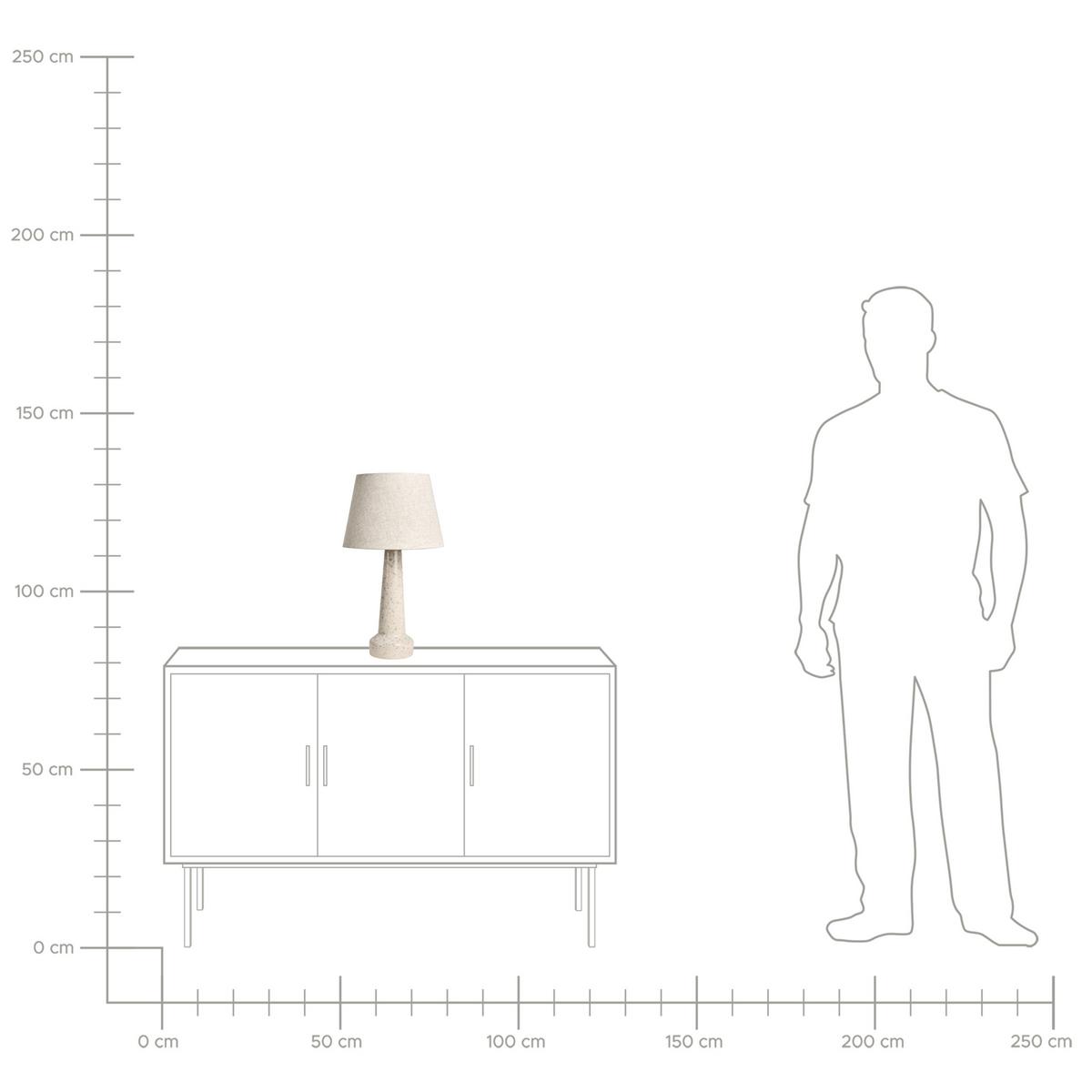 TISCHLAMPE Keramik Hellbeige Humuya - Blau/Beige, Keramik (28/28/50cm) - Beliani