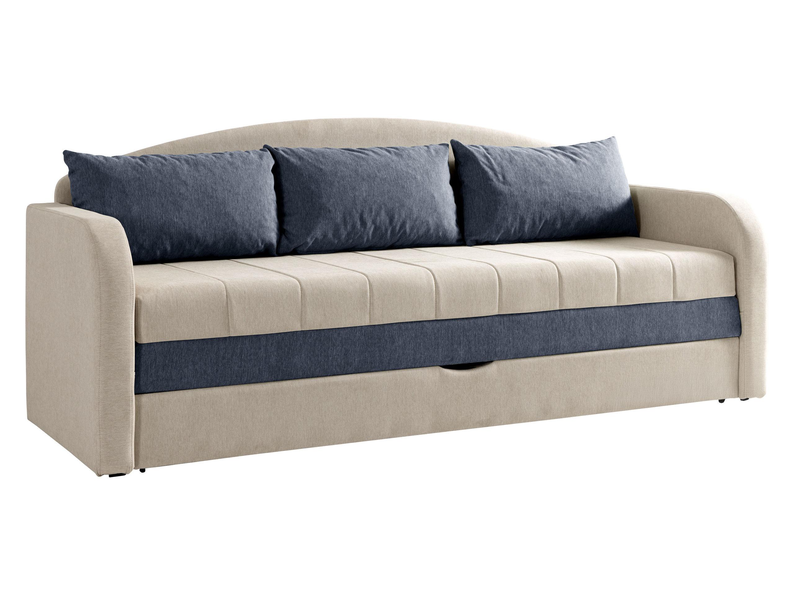 SCHLAFSOFA Tenus - Beige/Blaugrau, Holz/Textil (208/86/76cm) - MIRJAN24