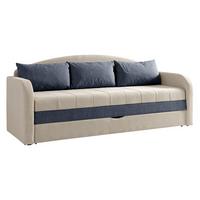 SCHLAFSOFA Tenus - Beige/Blaugrau, Holz/Textil (208/86/76cm) - MIRJAN24