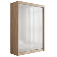 KLEIDERSCHRANK PEKA - 150 cm - Sonoma Eiche|Weiß - Weiß/Sonoma Eiche, Holzwerkstoff (150/215/61cm) - ALTDECOR