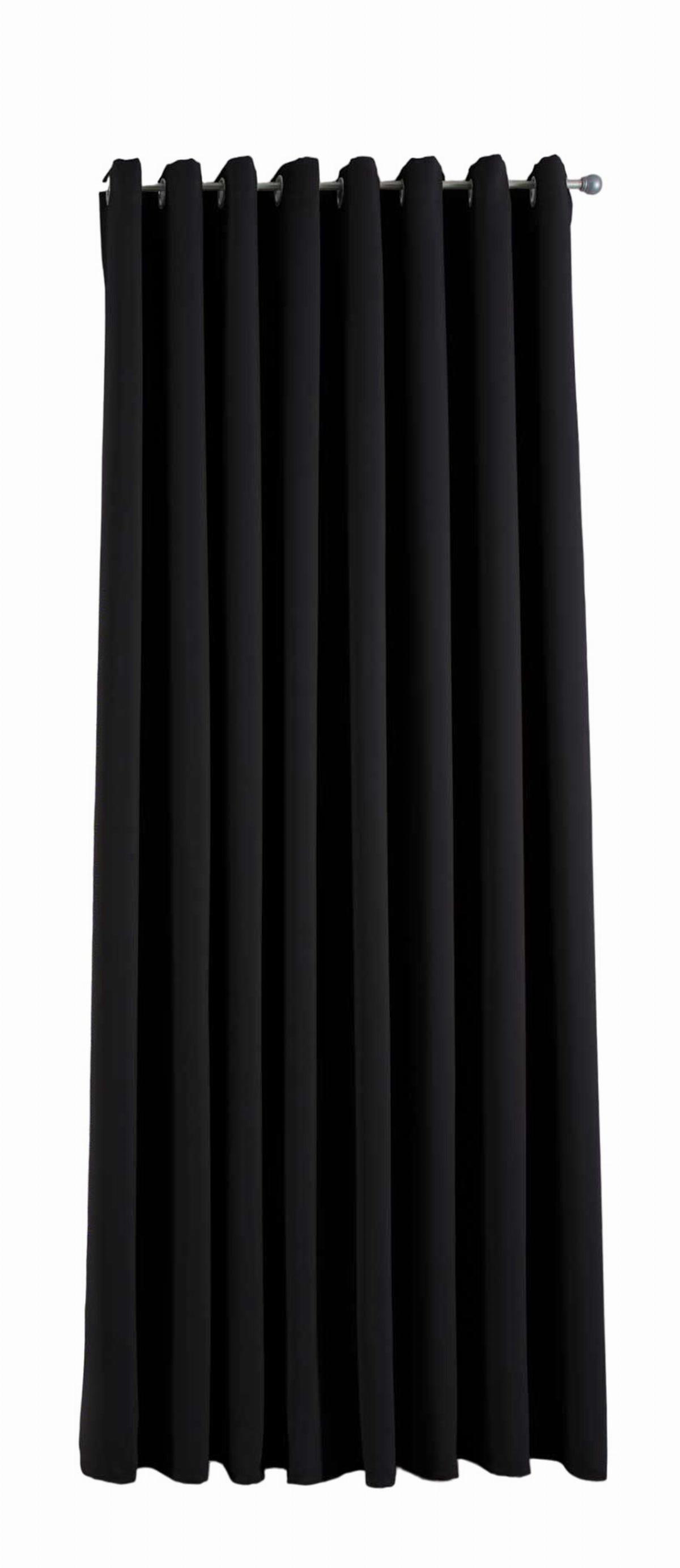 VORHANG »NEW YORK« HxB 245x295 cm Schwarz - Schwarz, Textil (295/245cm) - Gardinenbox