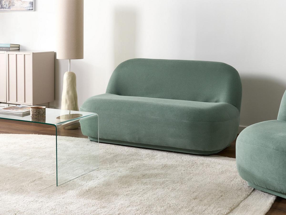 2-SITZER-SOFA Stoff Hellgrün Lovberg - Hellgrün, Textil (138/74/80cm) - Beliani