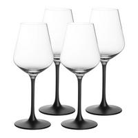 ROTWEINGLÄSER Manufacture Rock schwarz-transparent 470 ml 4er Set - Transparent/Schwarz, Glas (0.47L) - Villeroy & Boch