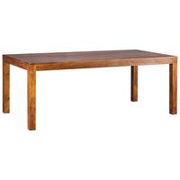 ESSTISCH Massivholz Rechteckig Zeitlos MUMBAI, Dunkelbraun 180x90x76 cm - Braun, Holz (90/180/76cm) - KADIMA DESIGN