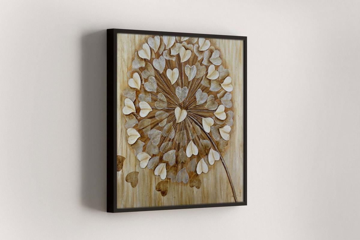 ÖLGEMÄLDE 80/80 cm - Beige/Braun, Holz/Textil (80/80cm) - KUNSTLOFT