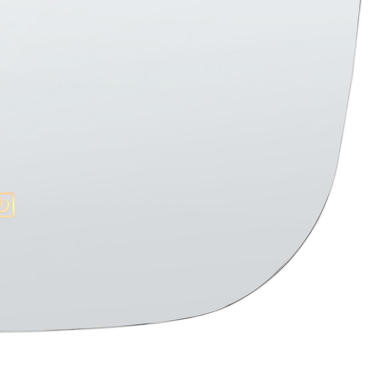 OVALER LED-Wandspiegel 78 cm Silber Bergerac - Silberfarben, Glas (78/3/58cm) - Beliani