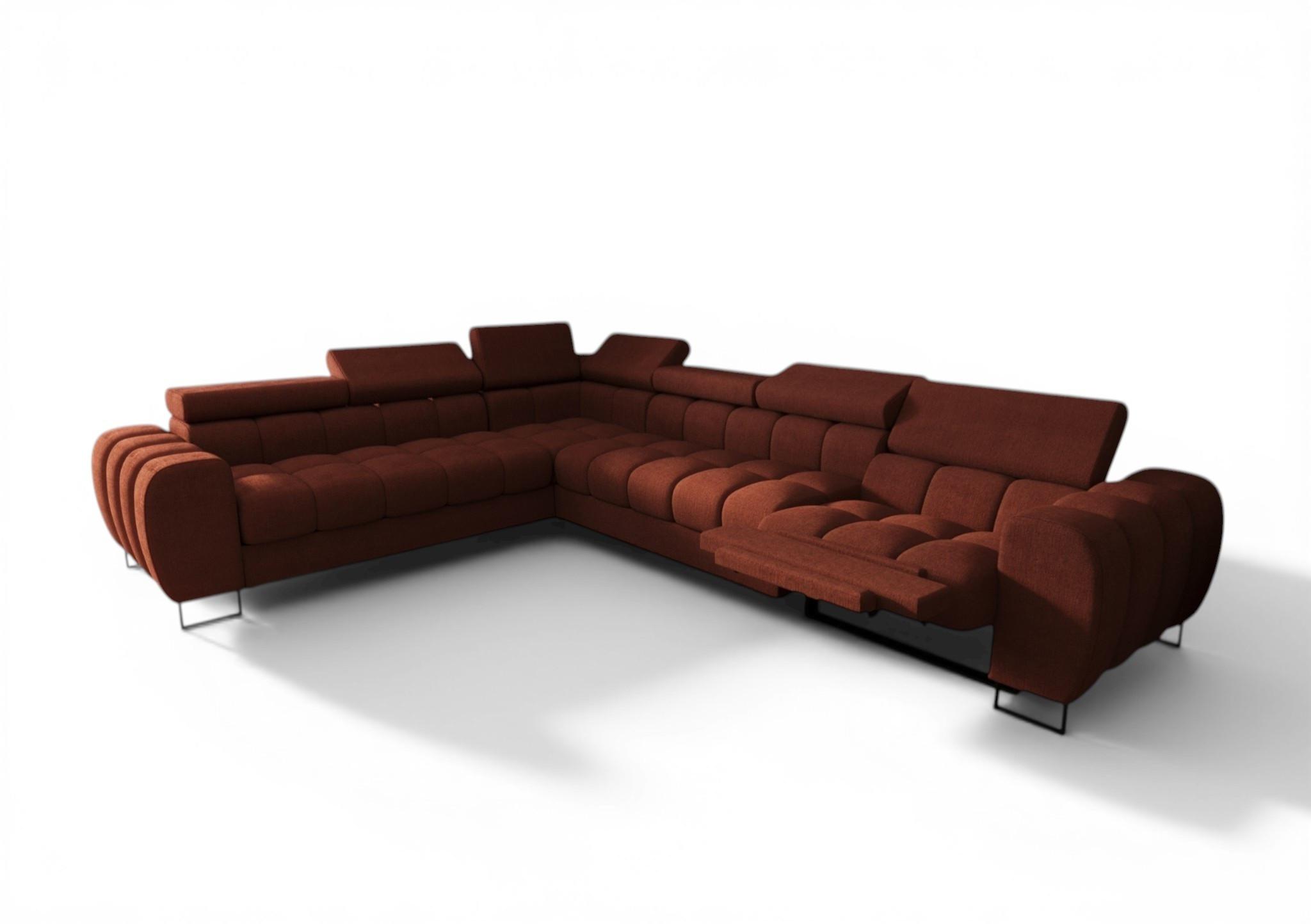 ECKSOFA Bastien Relax - Rot, Holzwerkstoff/Textil (260/330cm) - Fun Möbel