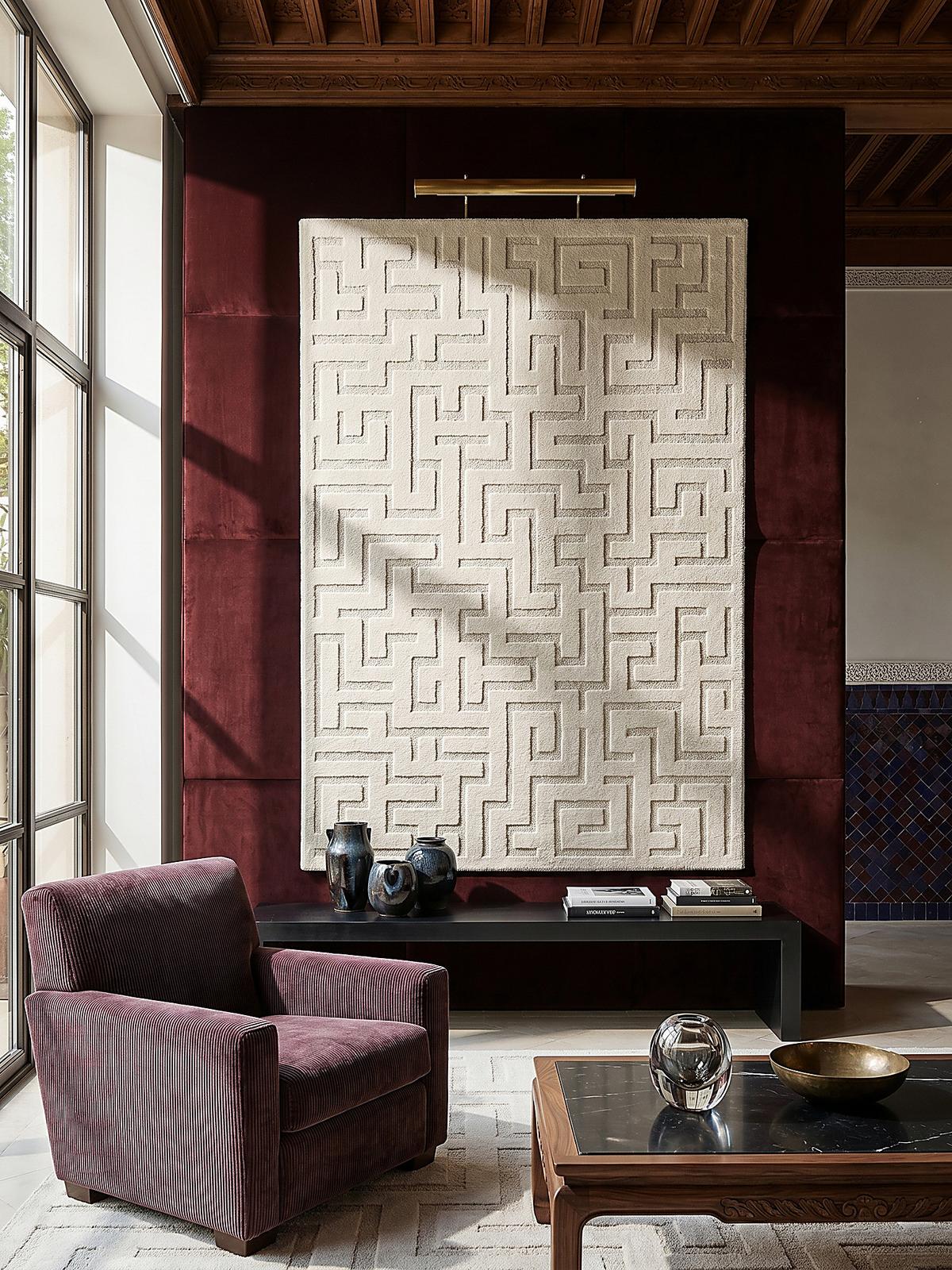 KURZFLORTEPPICH Geometrisch MUOTA Polypropylen Creme 160 x 220 cm - Beige, Textil (160/220cm) - KADIMA DESIGN