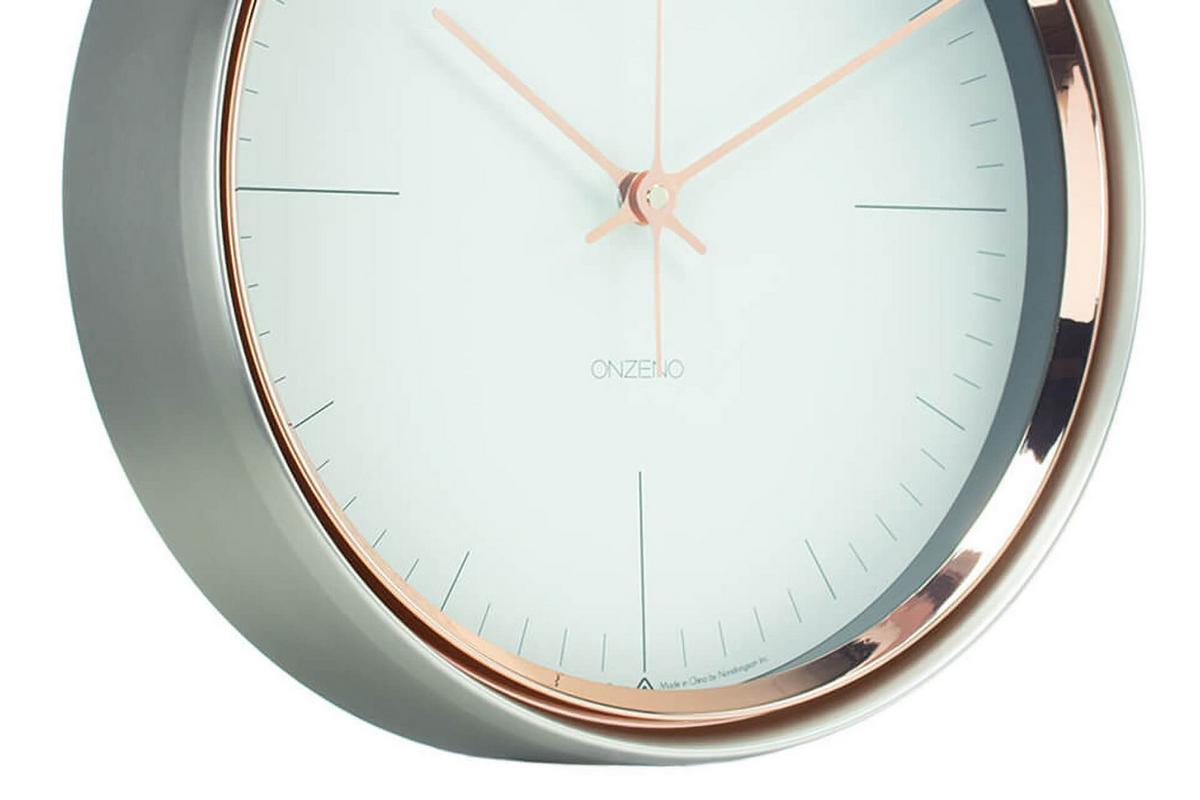 WANDUHR Design Weiß 33/33 cm - Weiß, Glas/Holzwerkstoff (32.7/32.7/8cm) - ONZENO