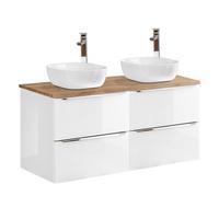 DOPPELWASCHTISCH 120.4cm April Weiß - Weiß, Holzwerkstoff (120.4/59/46cm) - Petits-meubles