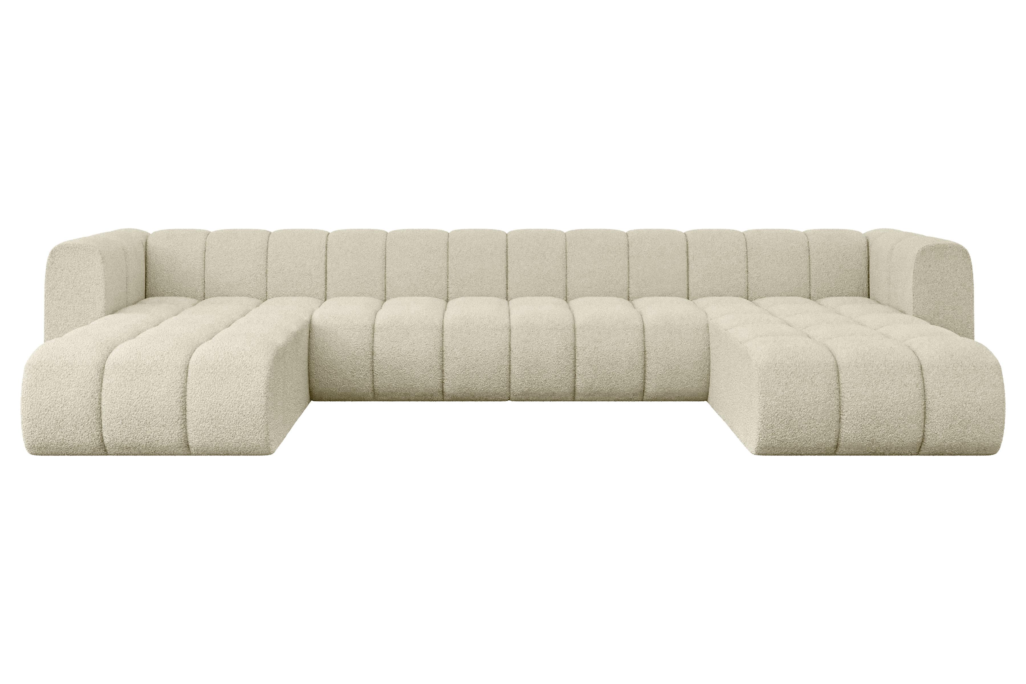 WOHNLANDSCHAFT modulares Sofa Joren-U2 - 410x177x70 cm Beige - Beige, Holzwerkstoff/Textil (410/70/177cm) - ALTDECOR
