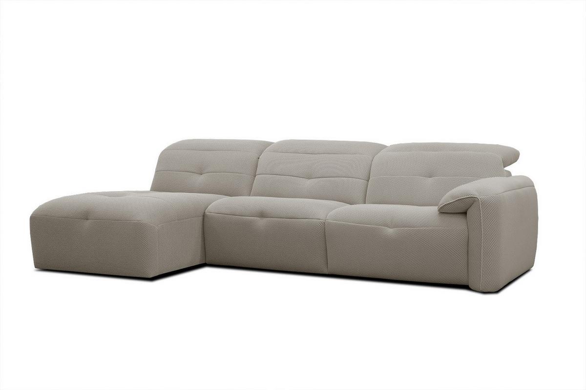 ECKSOFA TRENTO 4-Sitzer, beige - Beige/Schwarz, Holzwerkstoff/Kunststoff (165/262cm) - Wozimo