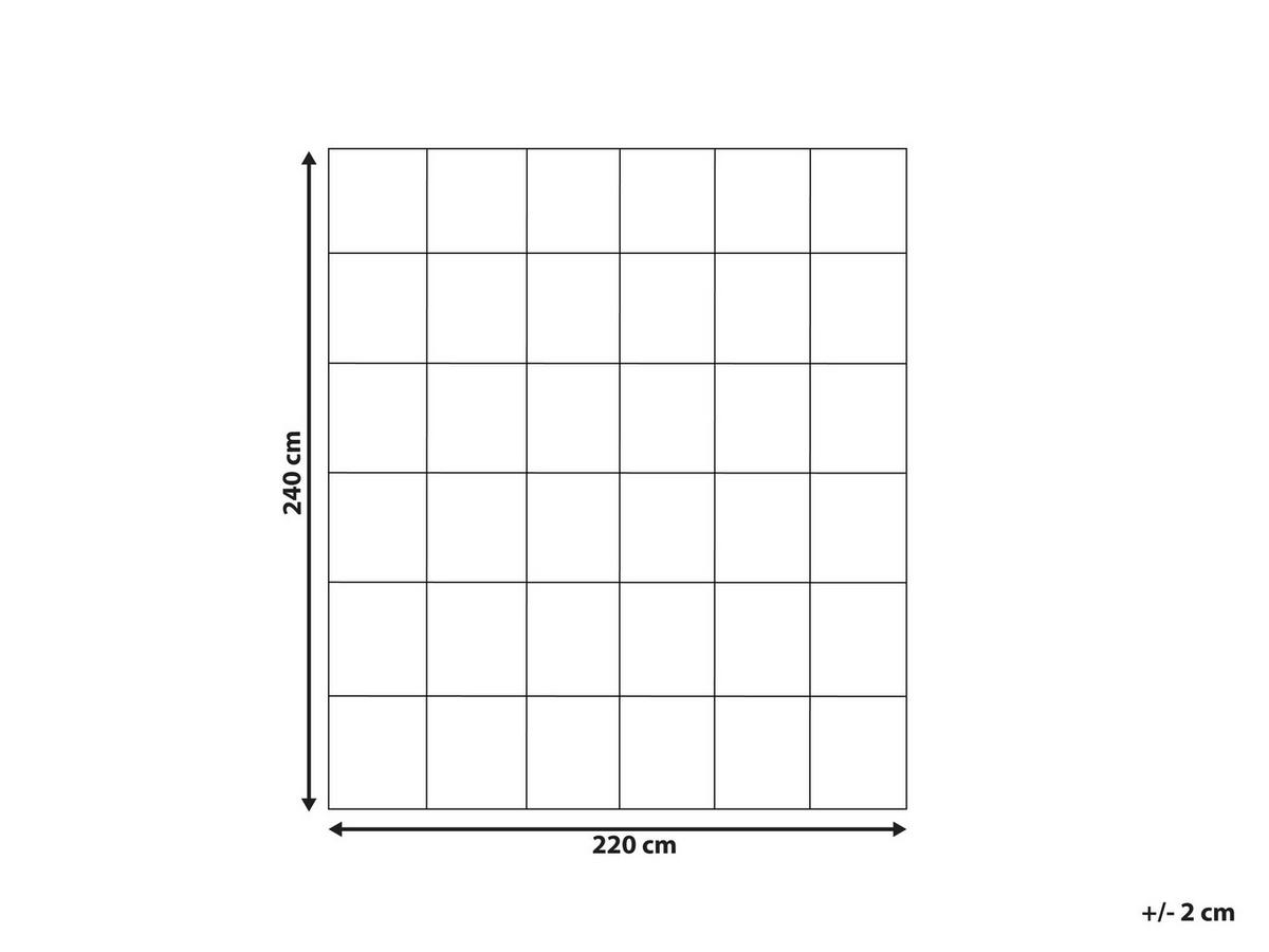 BETTDECKE Zweilagig Mikrofaser 4-Jahreszeiten 220/240 cm Teleno - Weiß, Textil (240/200cm) - Beliani