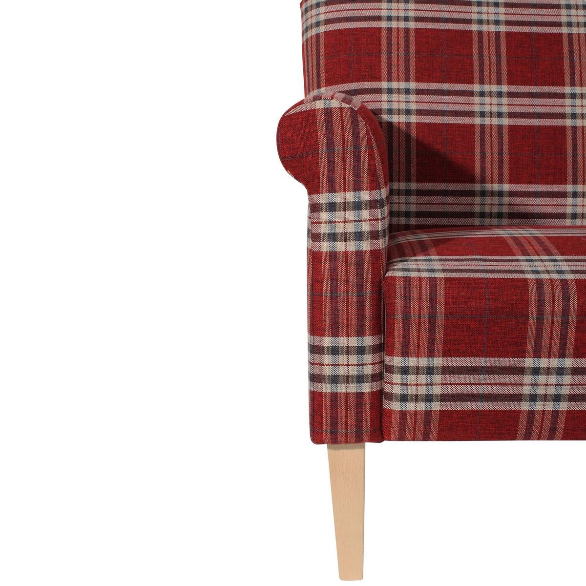 KÜCHENSOFA Karin Bezug Flachgewebe Buche natur / rot - Rot, Kunststoff (147/103/84cm) - 58aufmkessel
