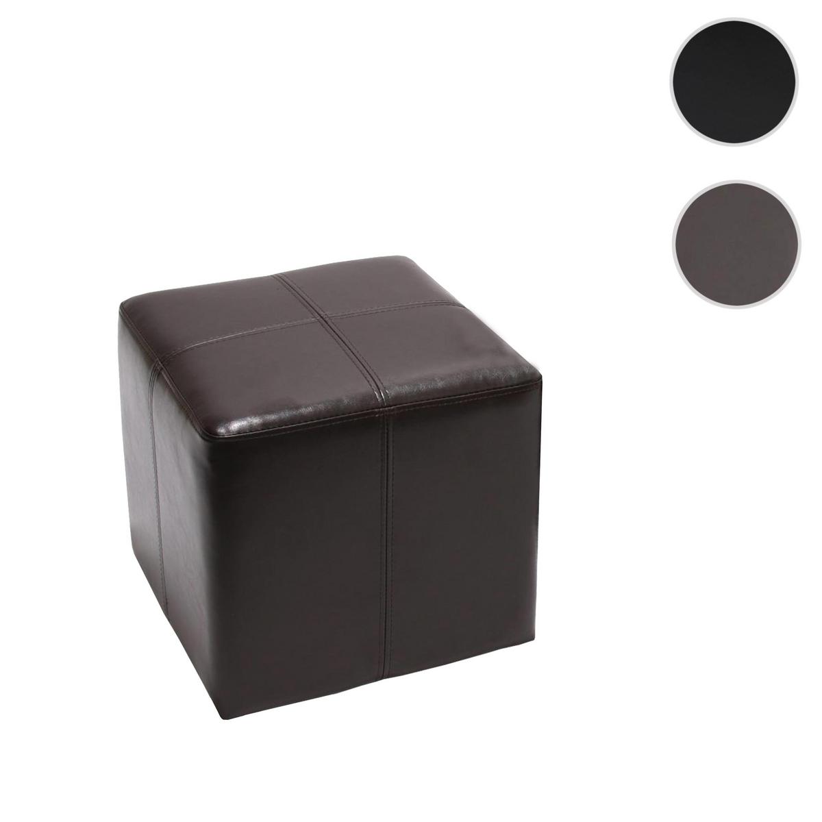 SITZHOCKER Braun - Braun, Leder (36/36/36cm) - MCW