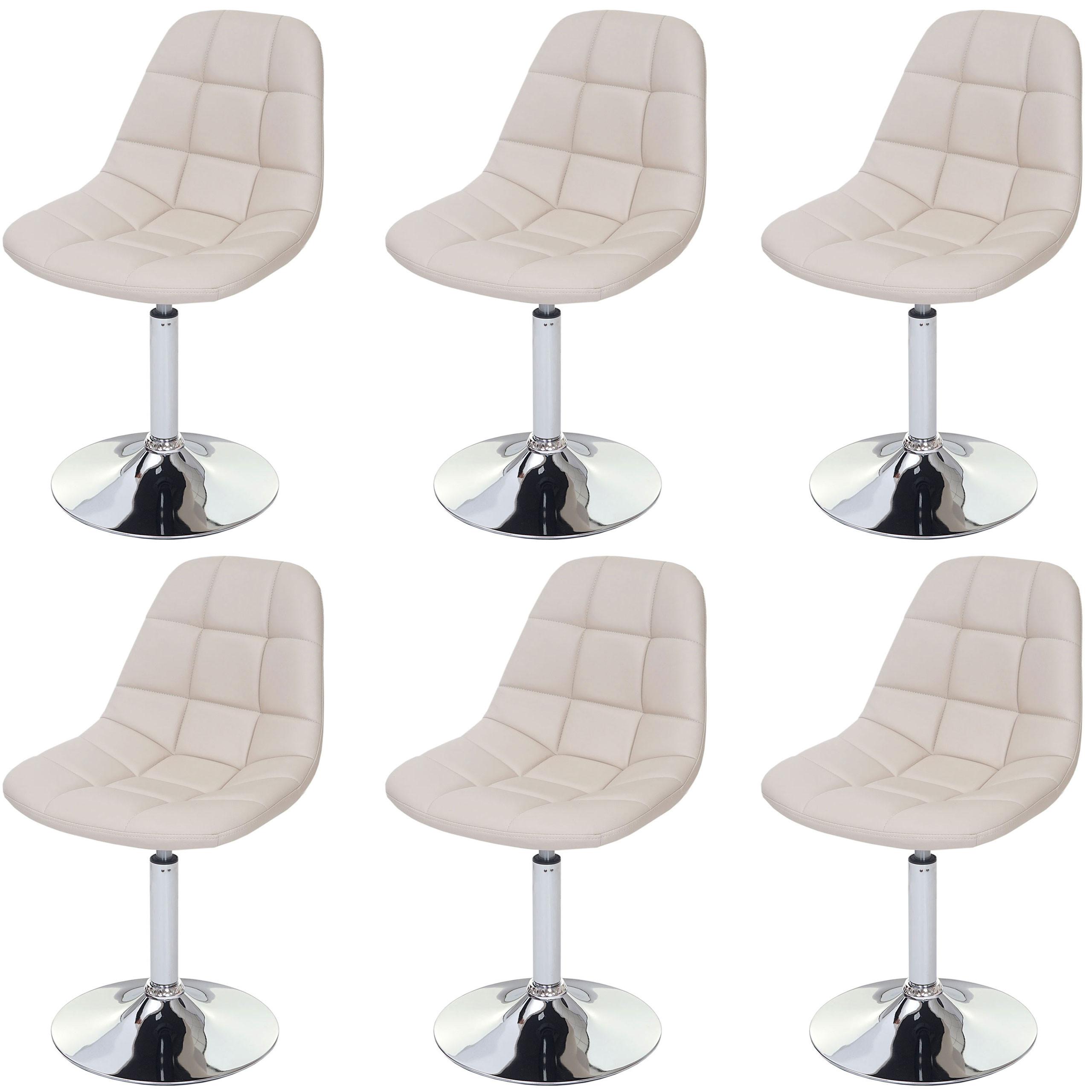 ESSZIMMERSTUHL Grau 6er-Set - Creme/Grau, Textil (47/84/50cm) - MCW
