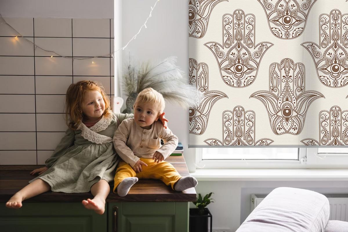 INNENROLLO - Fensterrollo - Rollo - 90x140 cm - Muster - Grau, Kunststoff (90/140/0.5cm) - TULUP