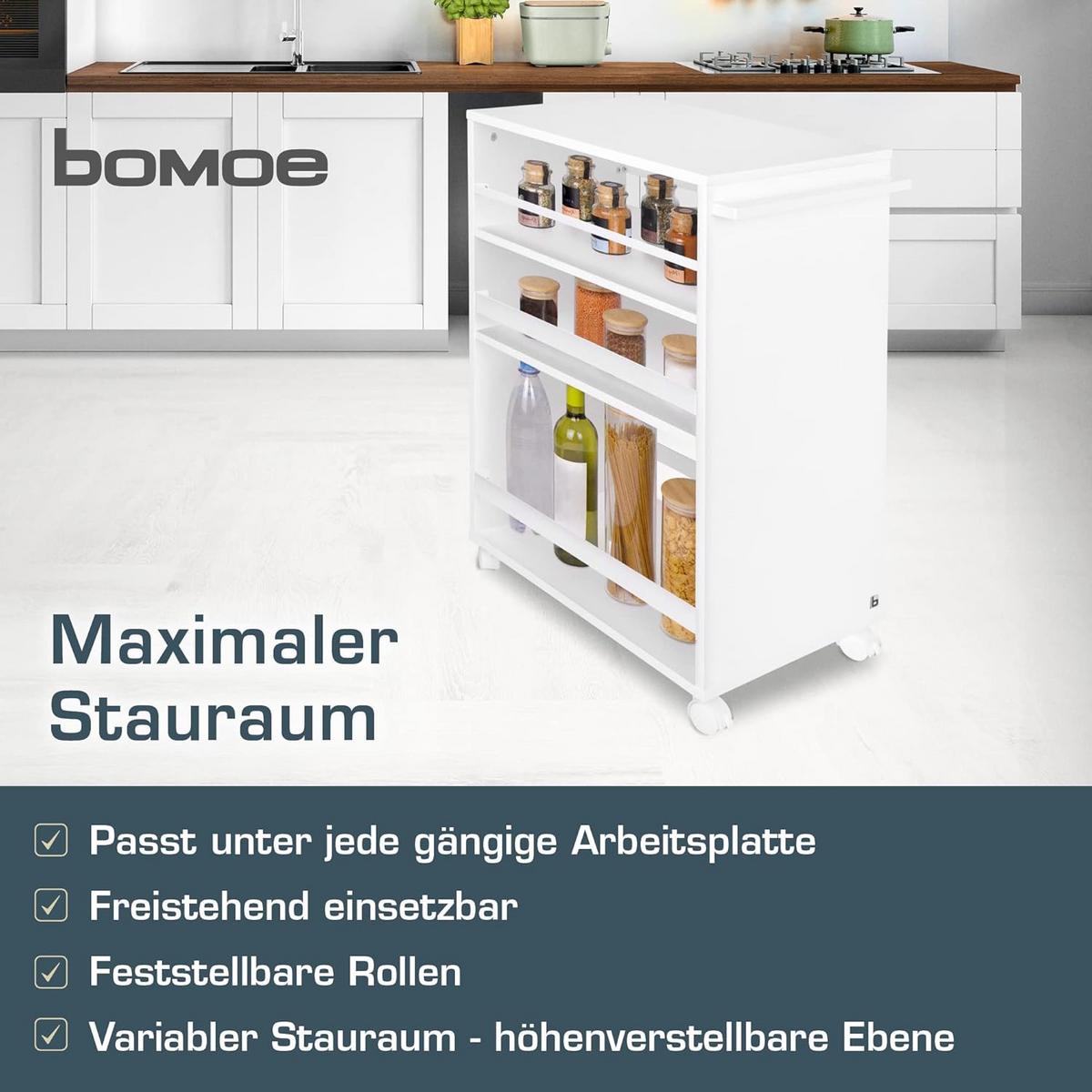 UNIVERSALWAGEN Bengt Weiß - Weiß, Naturmaterialien/Metall (38/79/50cm) - BoMoe