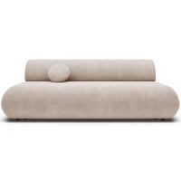 3-SITZER SCHLAFSOFA Hellbeige Chenille - Ecru/Schwarz, Kunststoff/Textil (214/74/100cm) - Selsey