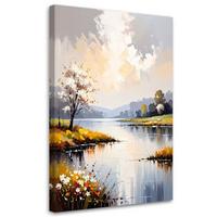 LEINWANDBILD Landschaften 20x30cm - Grau, Textil (20/30cm) - Feeby