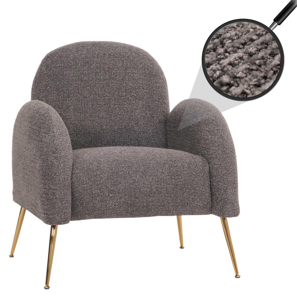 LOUNGE-SESSEL Grau - Grau, Textil (74/88/77cm) - MCW
