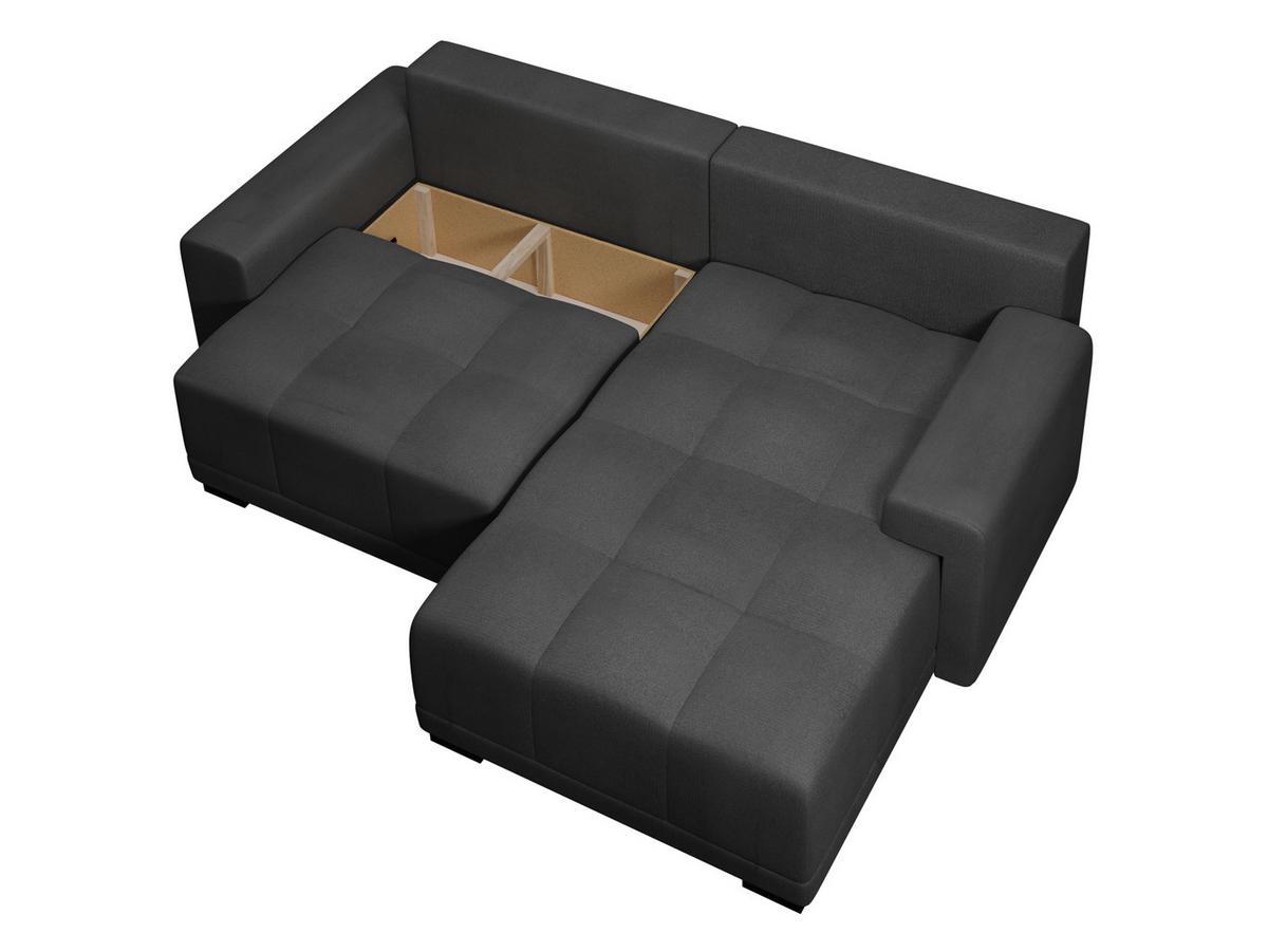 ECKSOFA Milton - Schwarz/Bronzefarben, Holz/Textil (237/180cm) - MIRJAN24