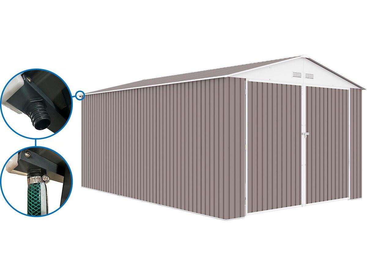 METALL-GARAGE PVC nevada - Hellgrau, Metall (570/310/570cm) - Habitat Garten